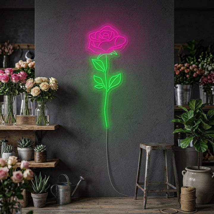 "Rosa Rosa" Insegna al neon
