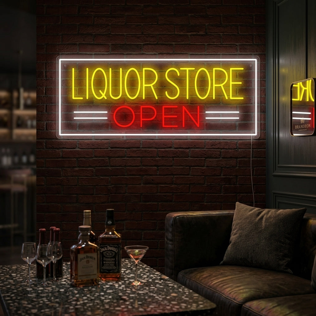 "Liquor Store Open" Insegna al neon