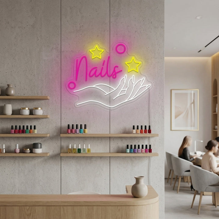 "Salone delle unghie" Insegna al neon