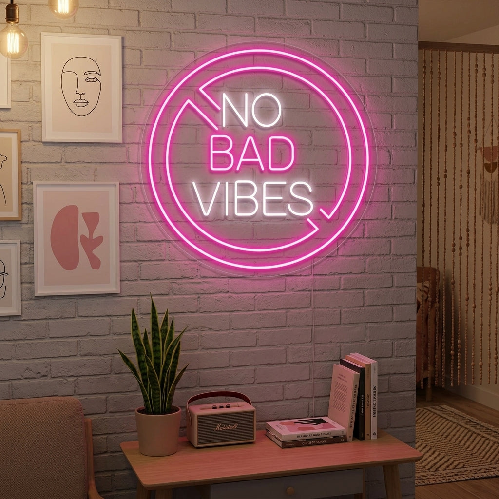 "No Bad Vibes" Insegna al neon