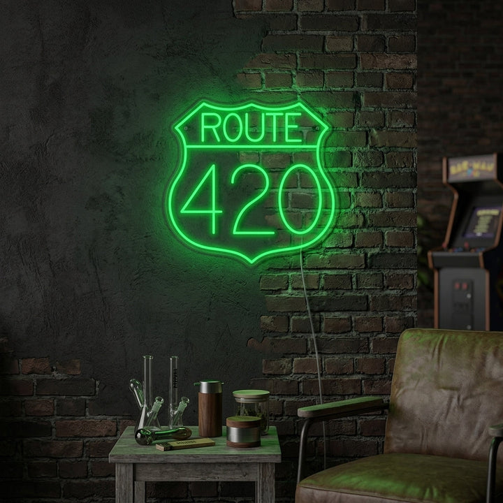 "Autostrade E Strada 420" Insegna al neon