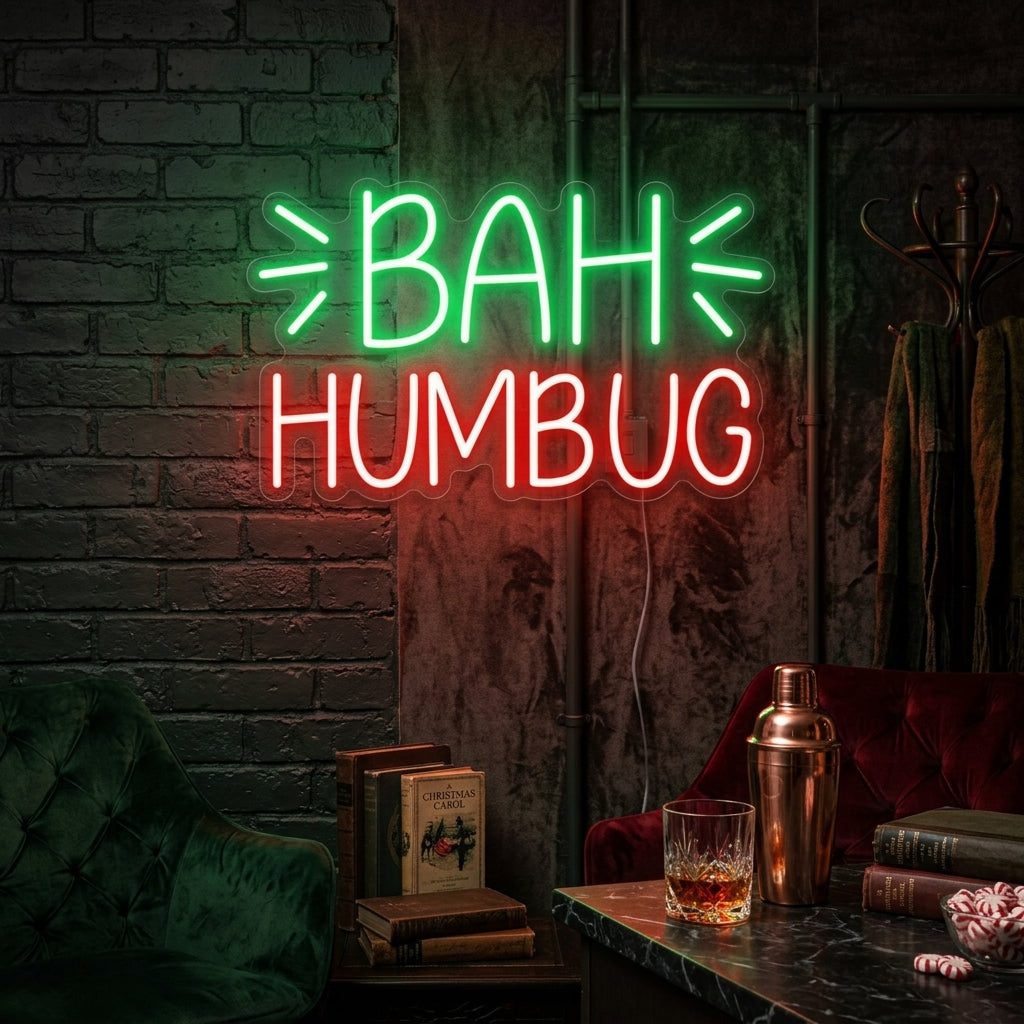 "Bah Humbug" Insegna al neon