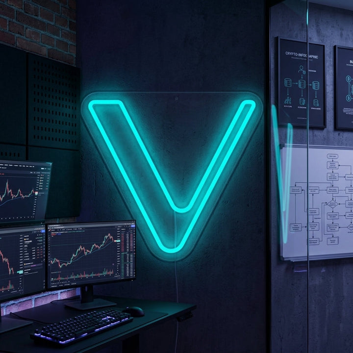 "Logo Vet Vechain" Insegna al neon