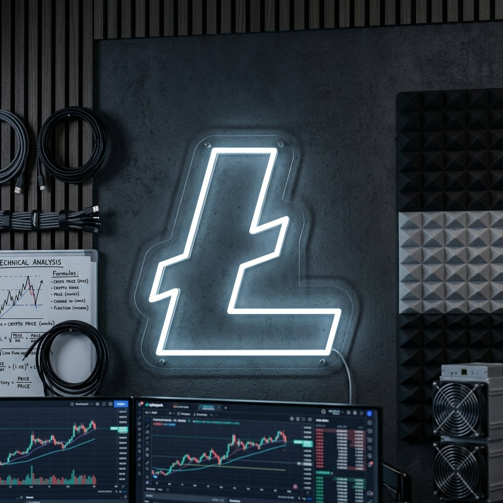"Criptovaluta Litecoin (LTC)" Insegna al neon