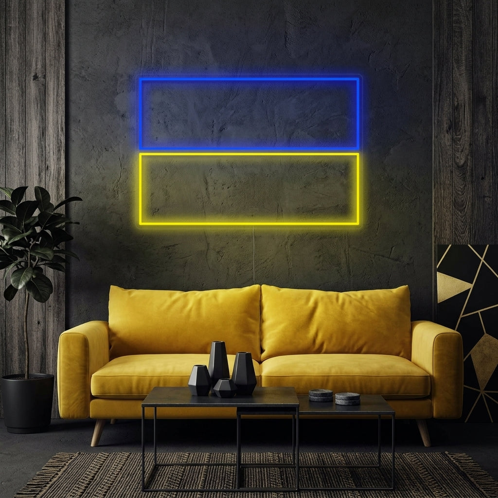 "Bandiera Dell'Ucraina" Insegna al neon