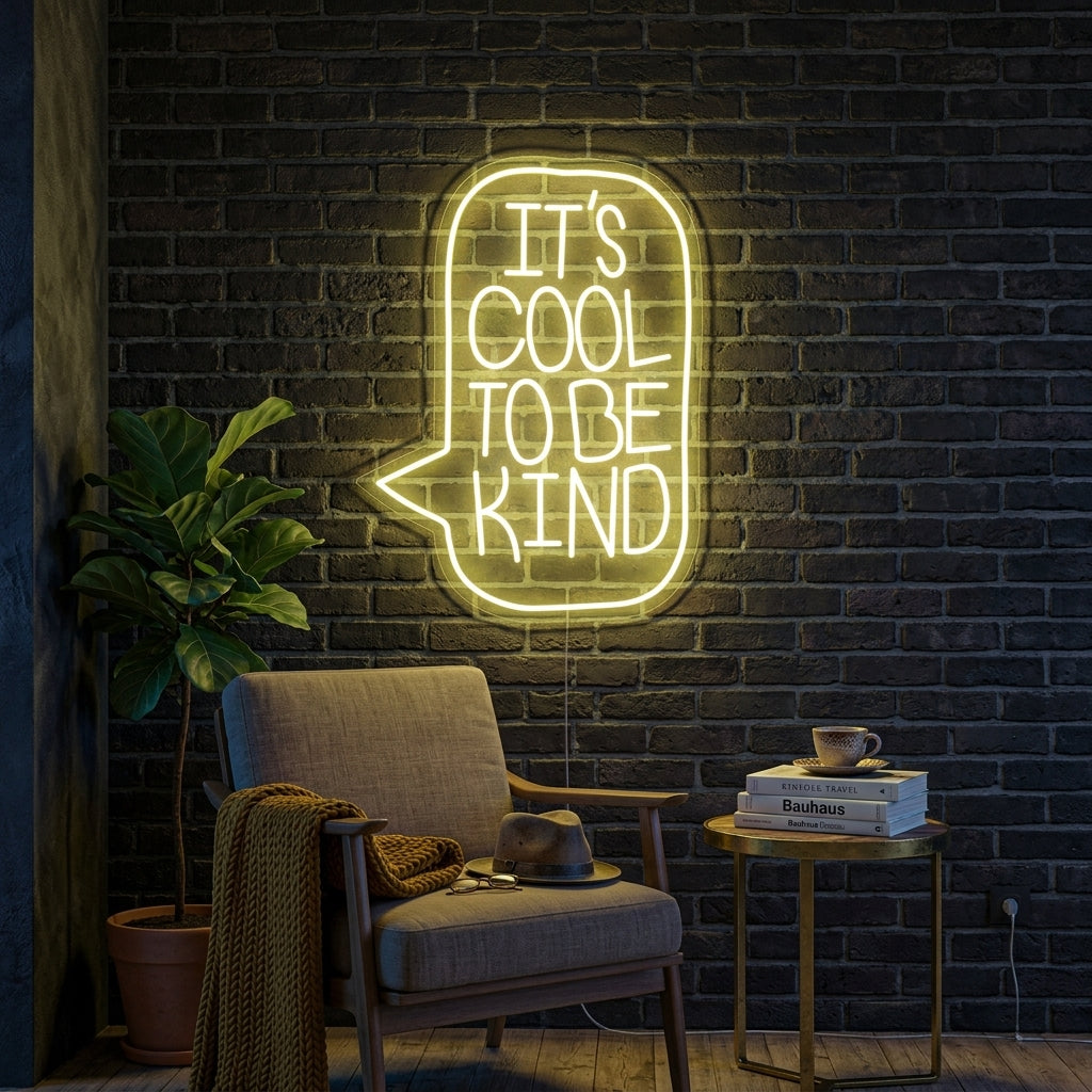 "Its Cool To Be Kind" Insegna al neon