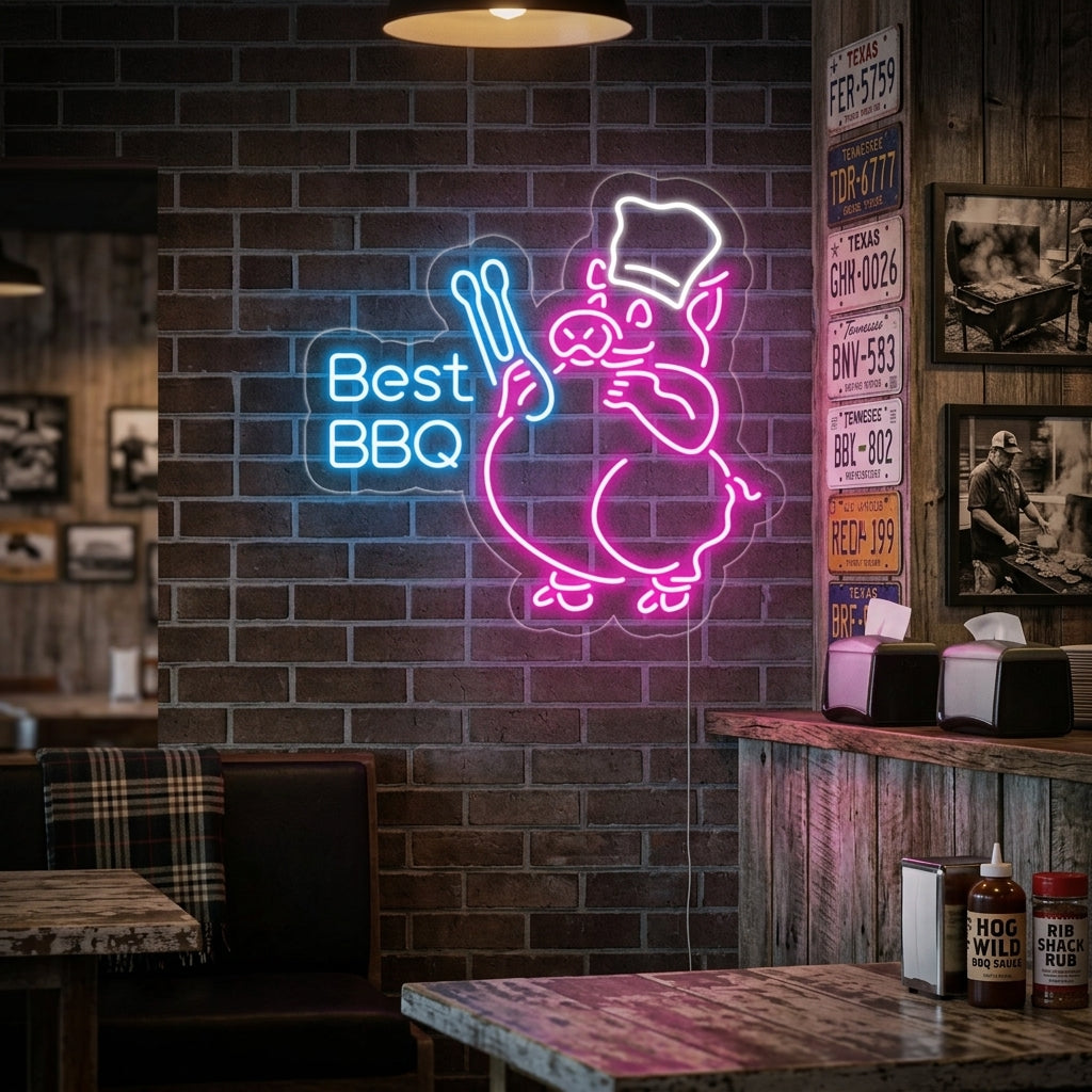 "Best BBQ" Insegna al neon