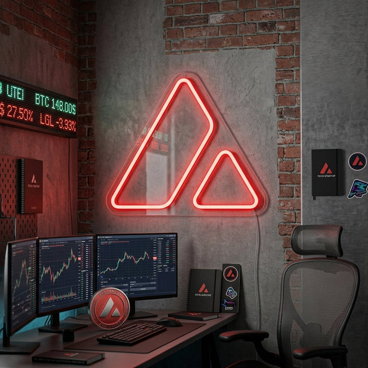 "AVAX Avalanche" Insegna al neon