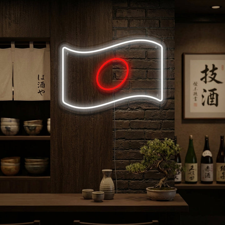 "Bandiera Del Giappone" Insegna al neon