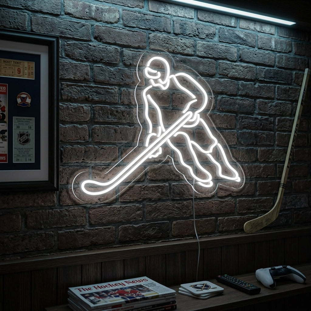 "Giocatore Di Hockey" Insegna al neon