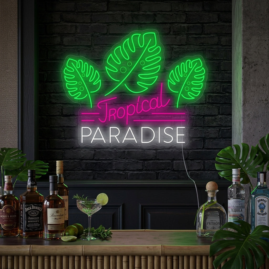 "Tropical Paradise" Insegna al neon