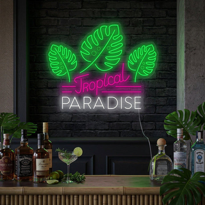 "Tropical Paradise" Insegna al neon