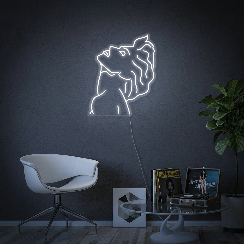 "Cantante Pop Art" Insegna al neon