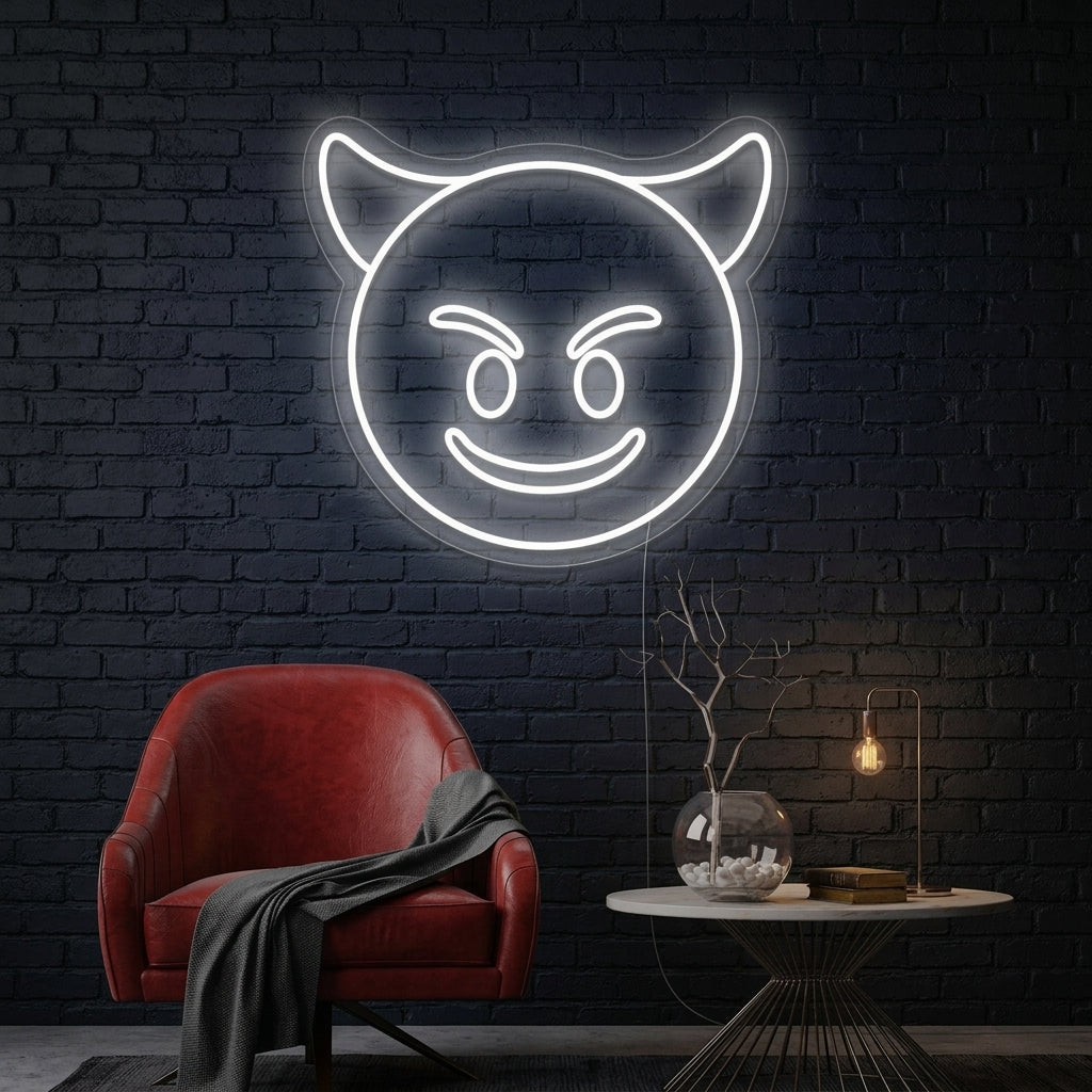 "Emoji Diavolo" Insegna al neon