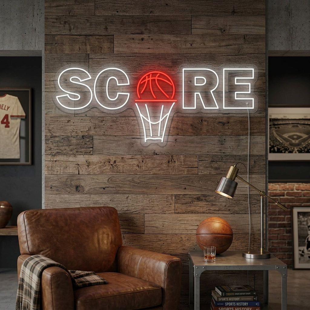 "Punteggio di basket" Insegna al neon