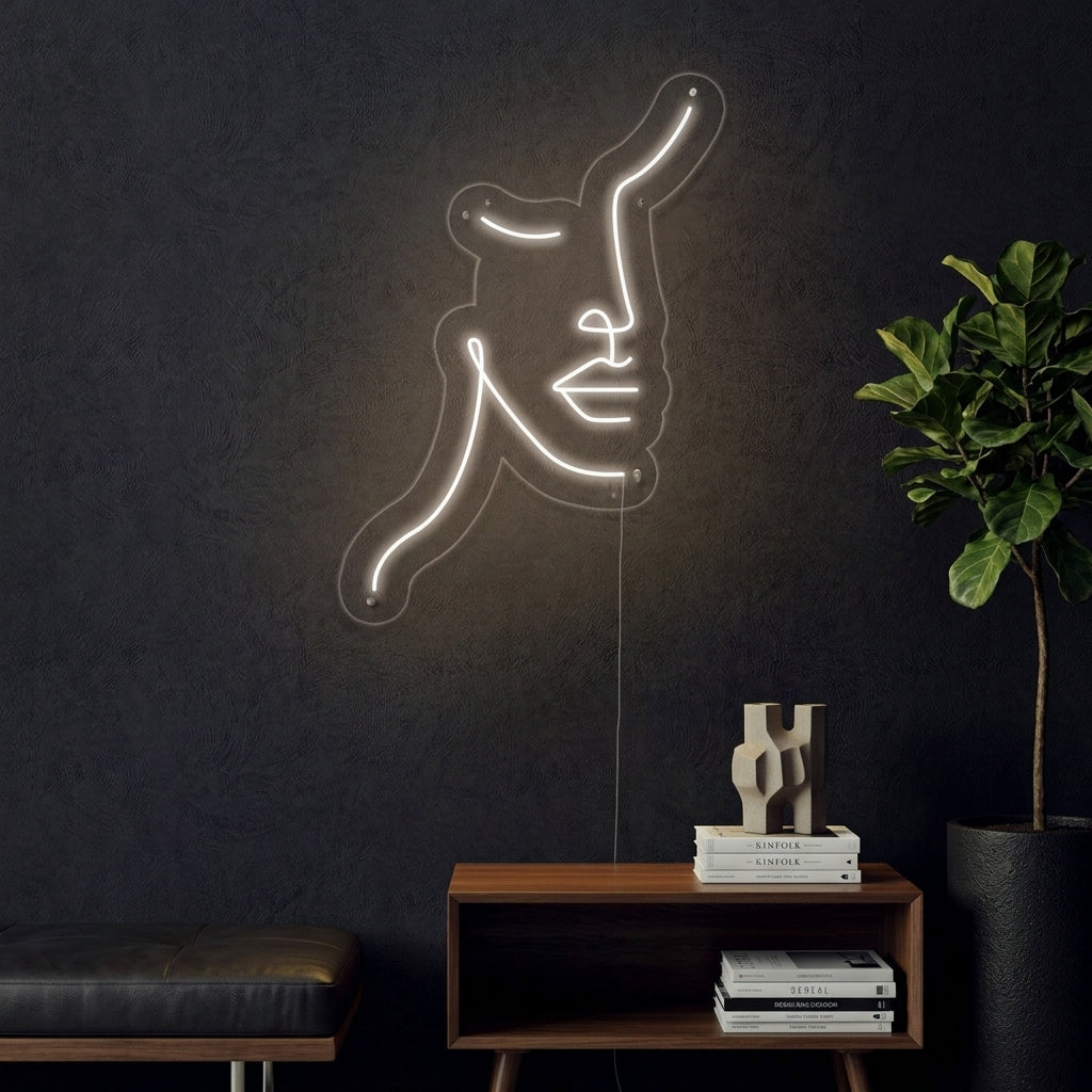 "Linea Viso Femminile" Insegna al neon