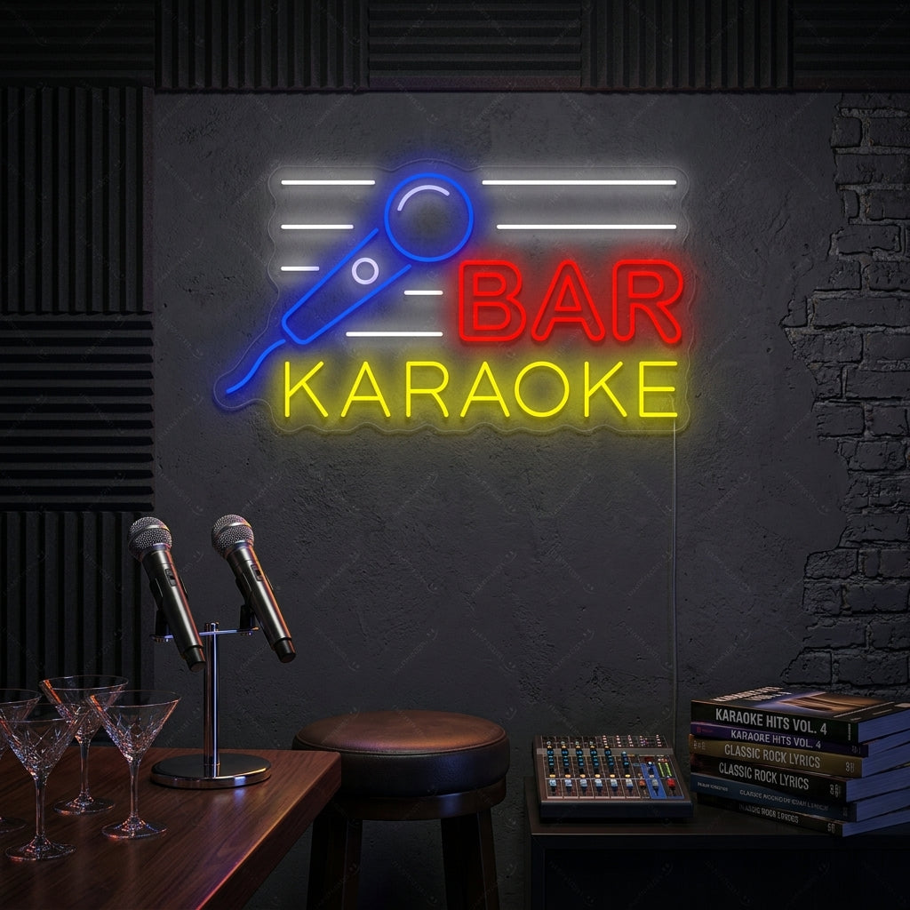 "Karaoke Bar" Insegna al neon