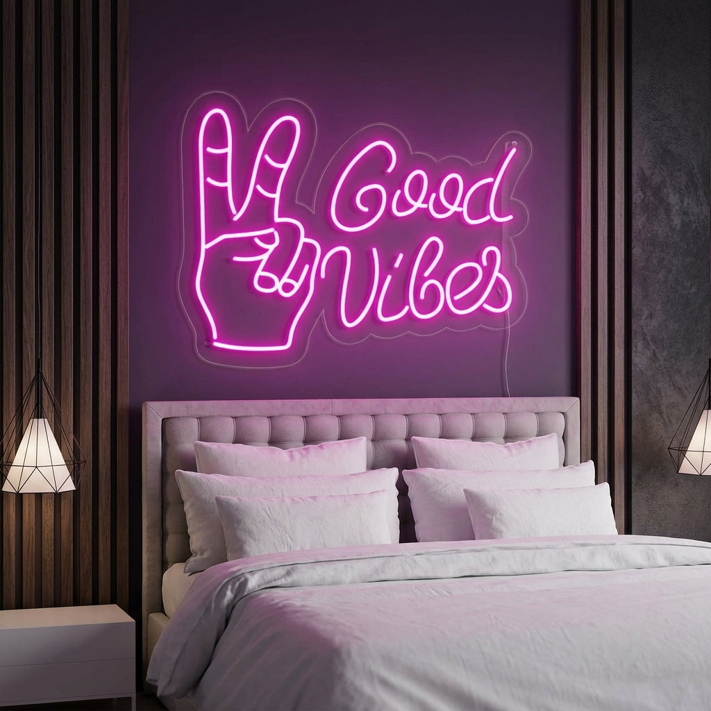 "Good Vibes With Yes" Insegna al neon