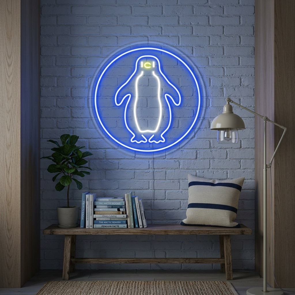 "Pinguino" Insegna al neon