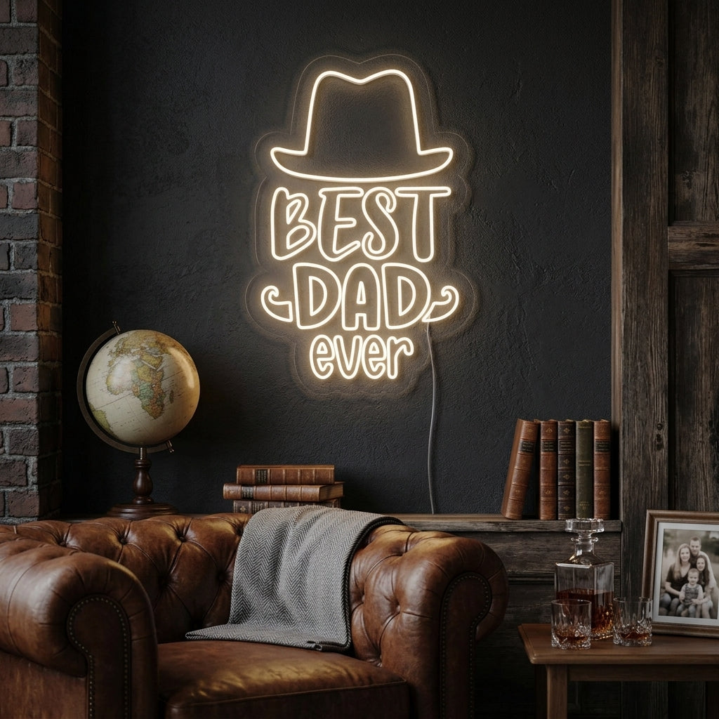 "Best Dad Ever" Insegna al neon