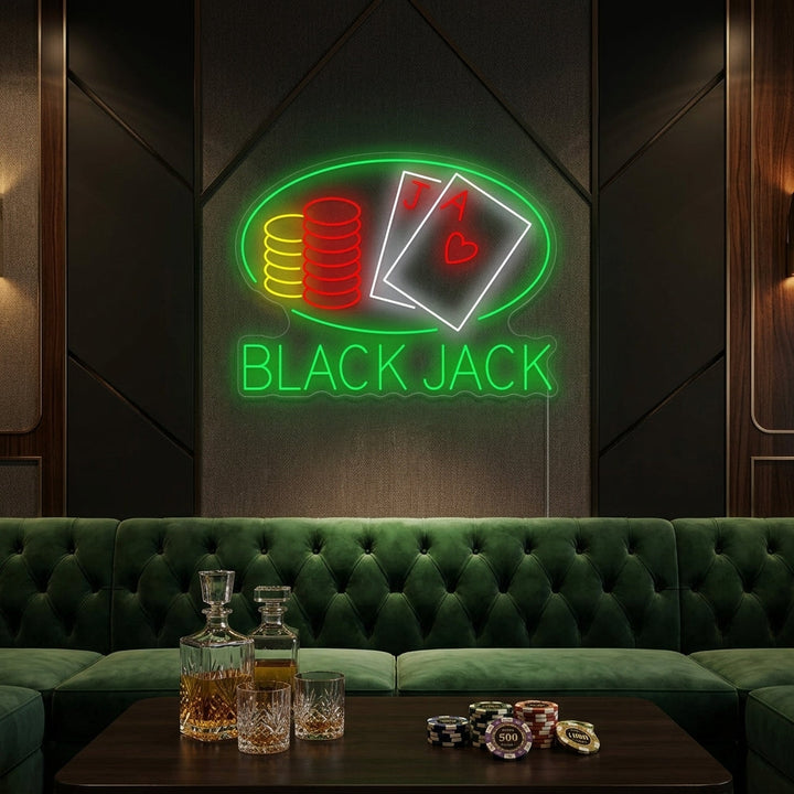 "Black Jack" Insegna al neon