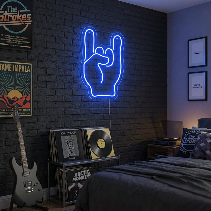 "Mano Rock" Insegna al neon