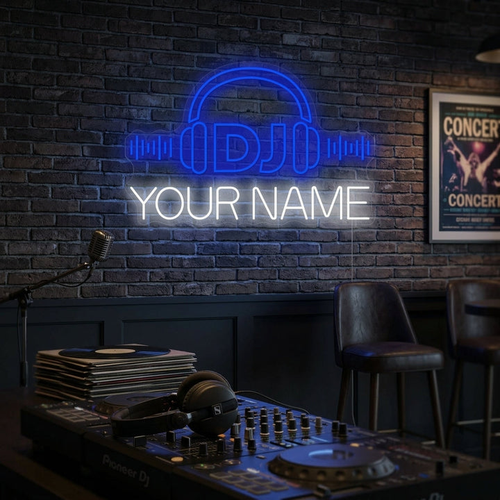 "Logo Dj personalizzato" Insegna al neon