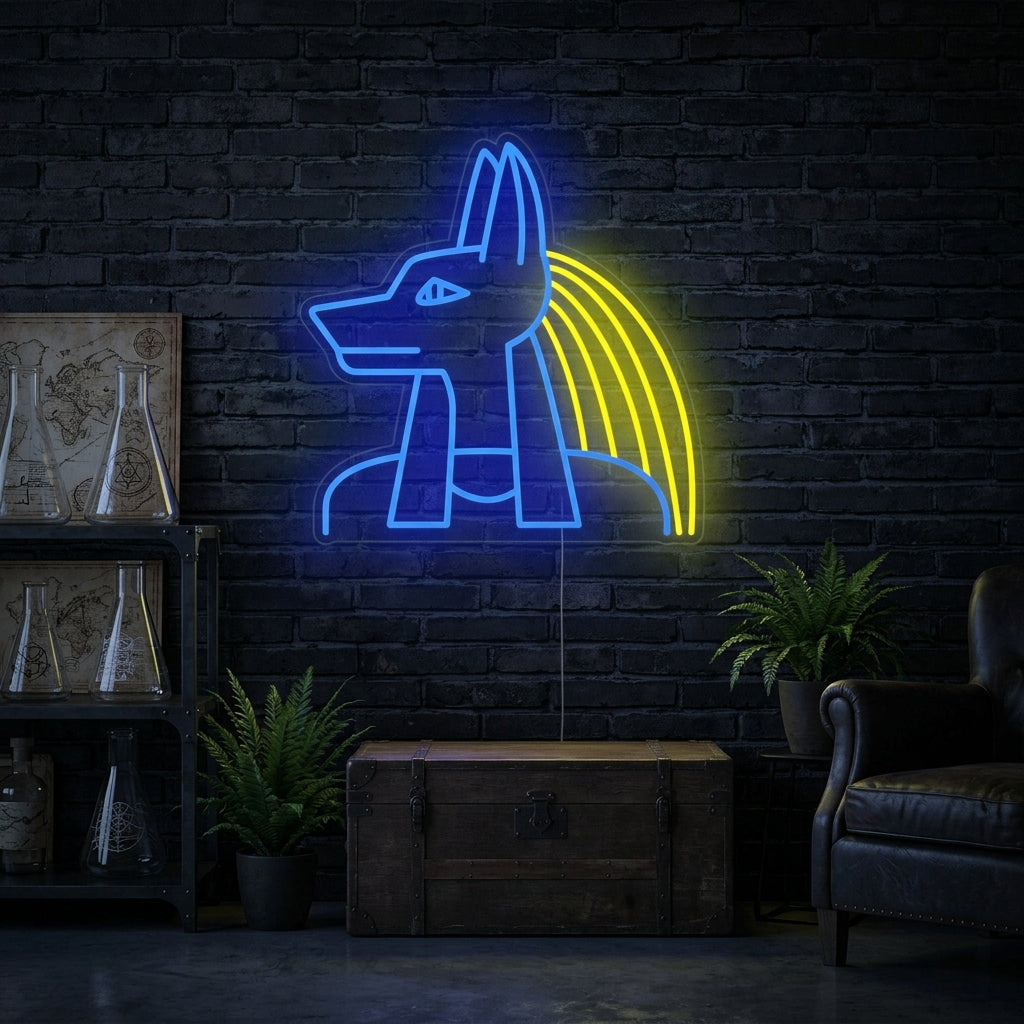 "Dio Egizio Anubis" Insegna al neon