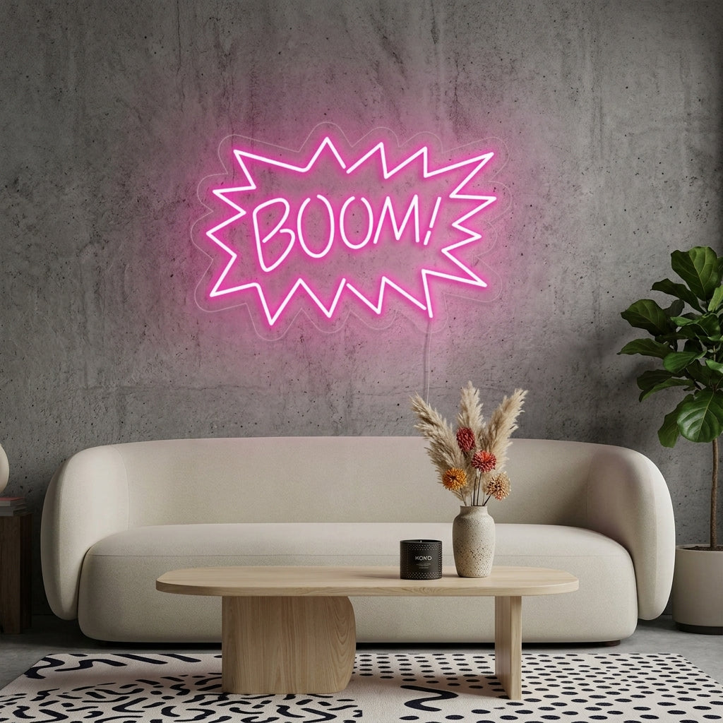 "Boom" Insegna al neon