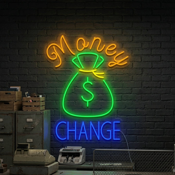 "Scambio Di Denaro" Insegna al neon