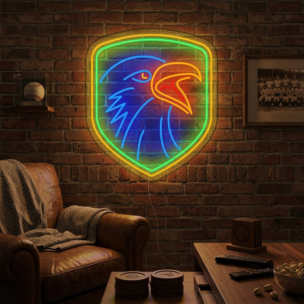 "Aquila Con Scudo" Insegna al neon