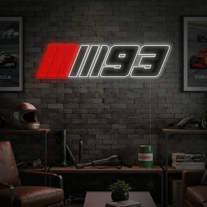 "Logo della gara Marc Marquez 93" Insegna al neon