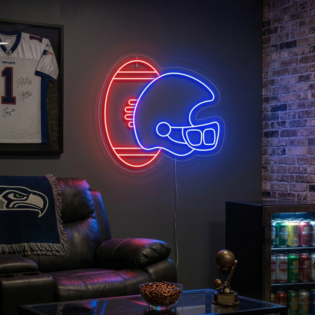 "Casco Da Calcio Da Cowboy" Insegna al neon