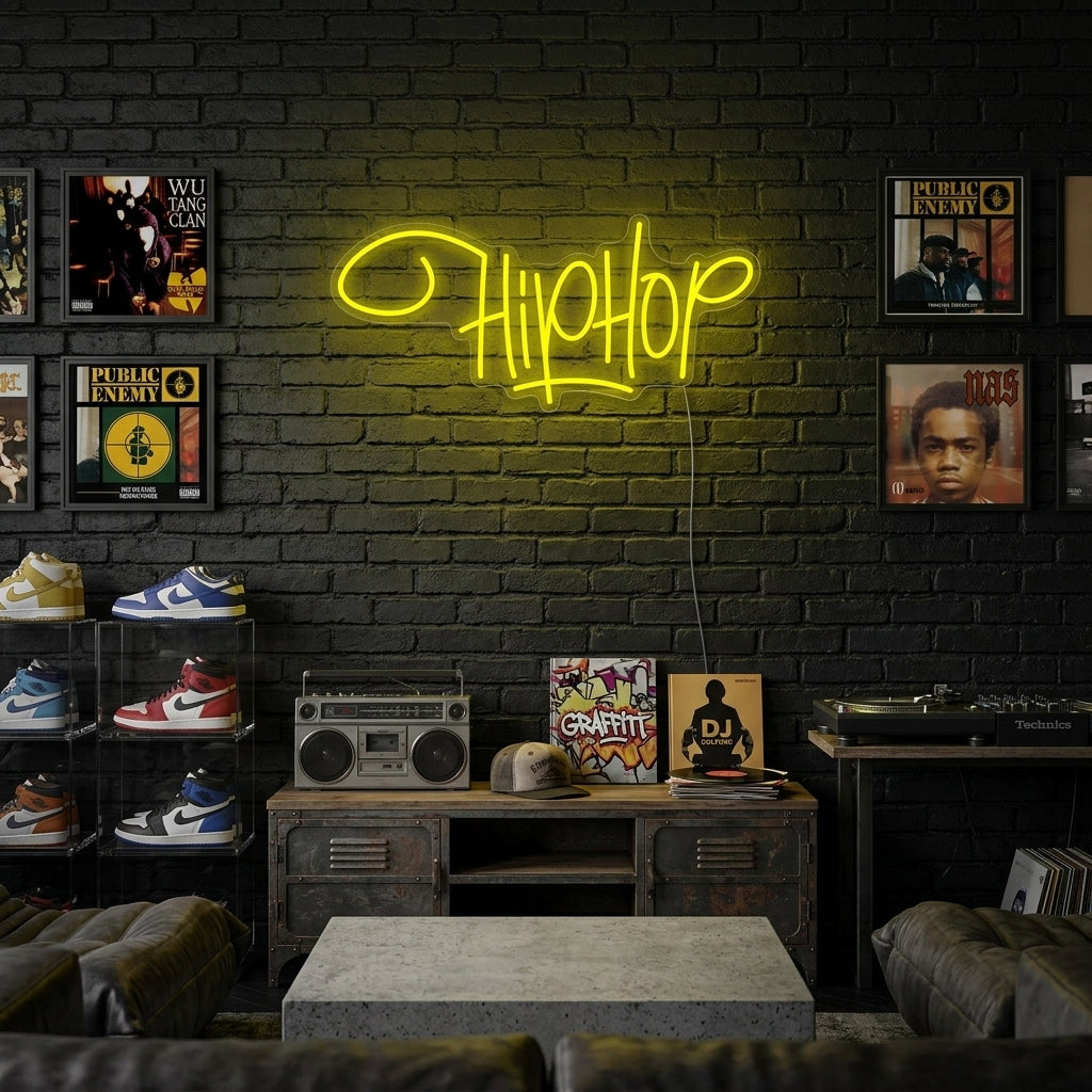"Musica Hip Hop Rap" Insegna al neon