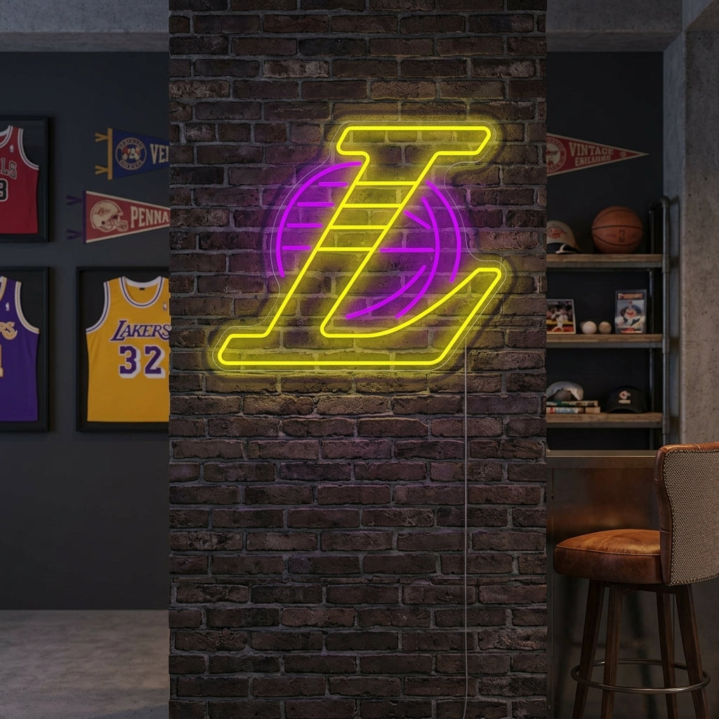 "Logo squadra basket La" Insegna al neon