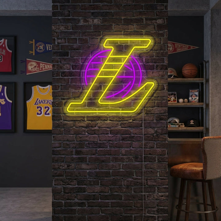 "Logo squadra basket La" Insegna al neon