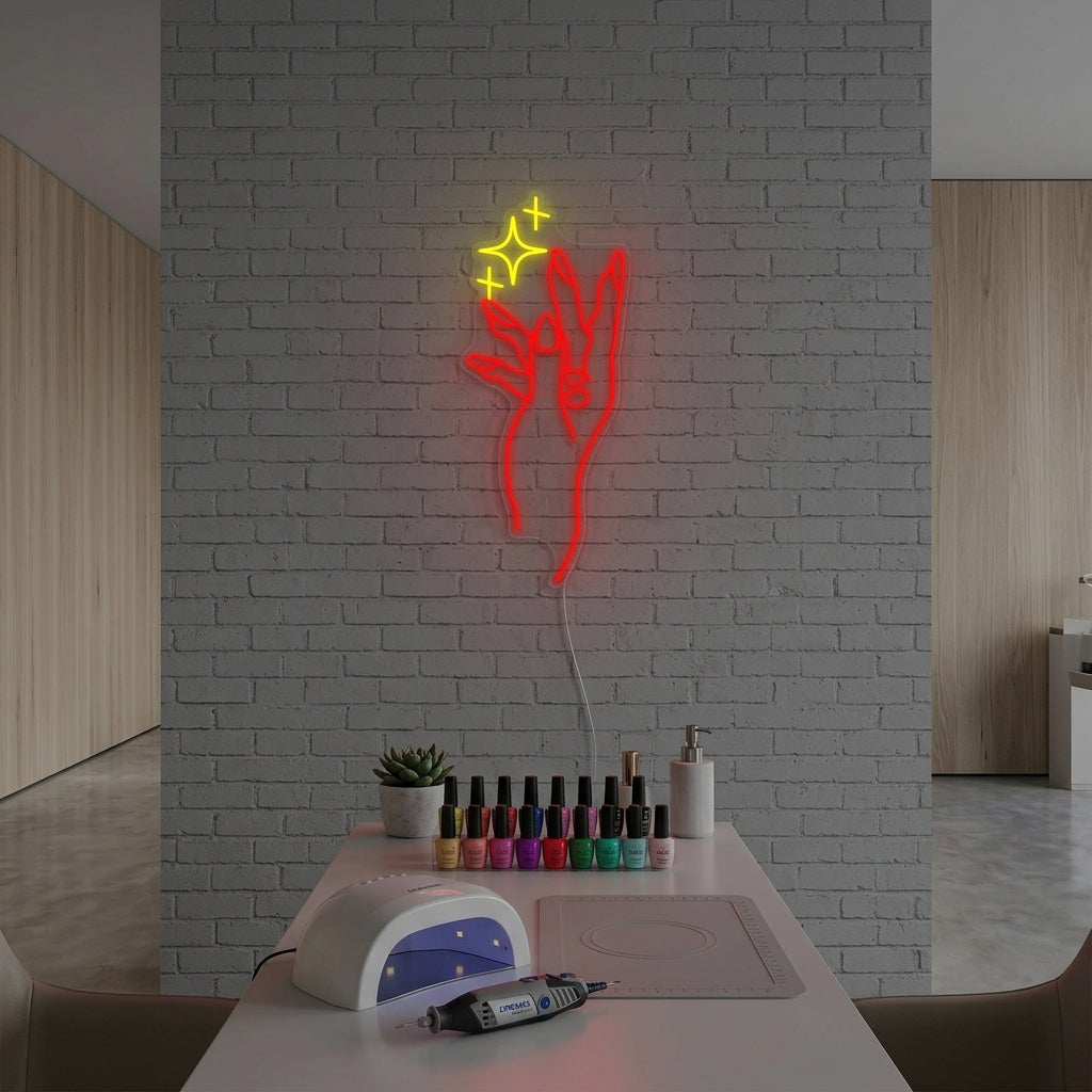 "Negozio Di Manicure Per Mani E Unghie" Insegna al neon