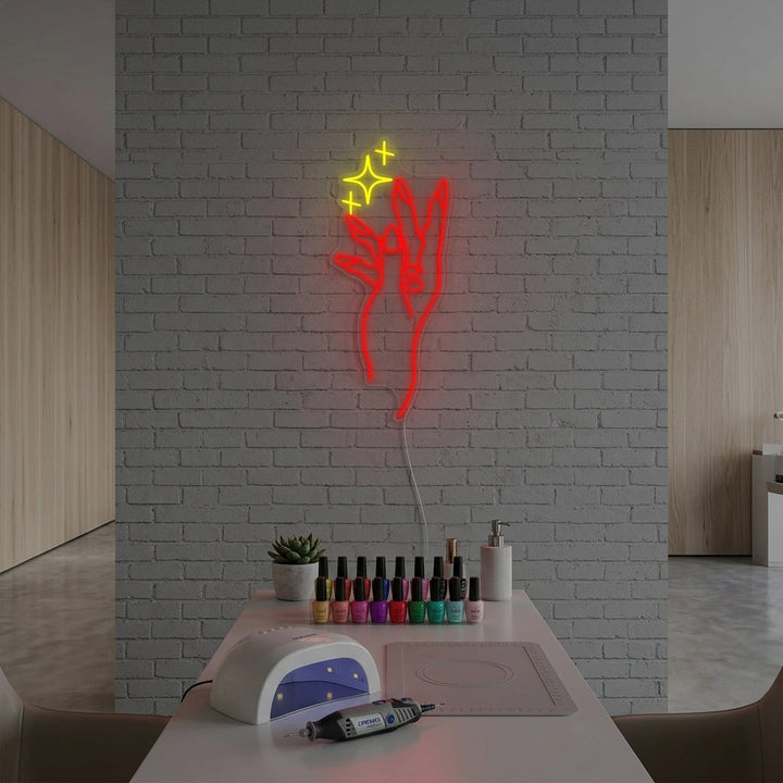 "Negozio Di Manicure Per Mani E Unghie" Insegna al neon