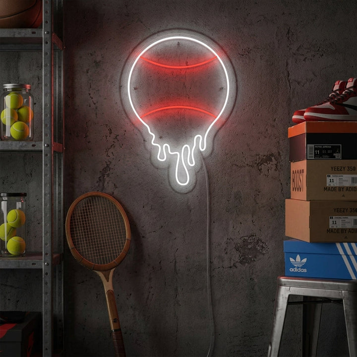 "Palla da tennis gocciolante" Insegna al neon