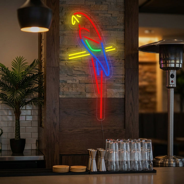 "Pappagallo Bar Pub" Insegna al neon