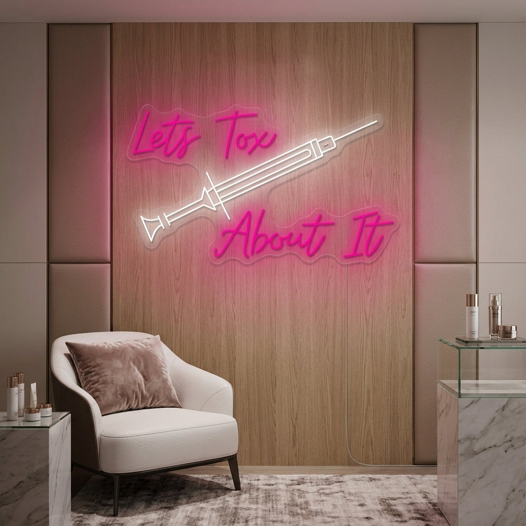 "Lets Tox About It" Insegna al neon