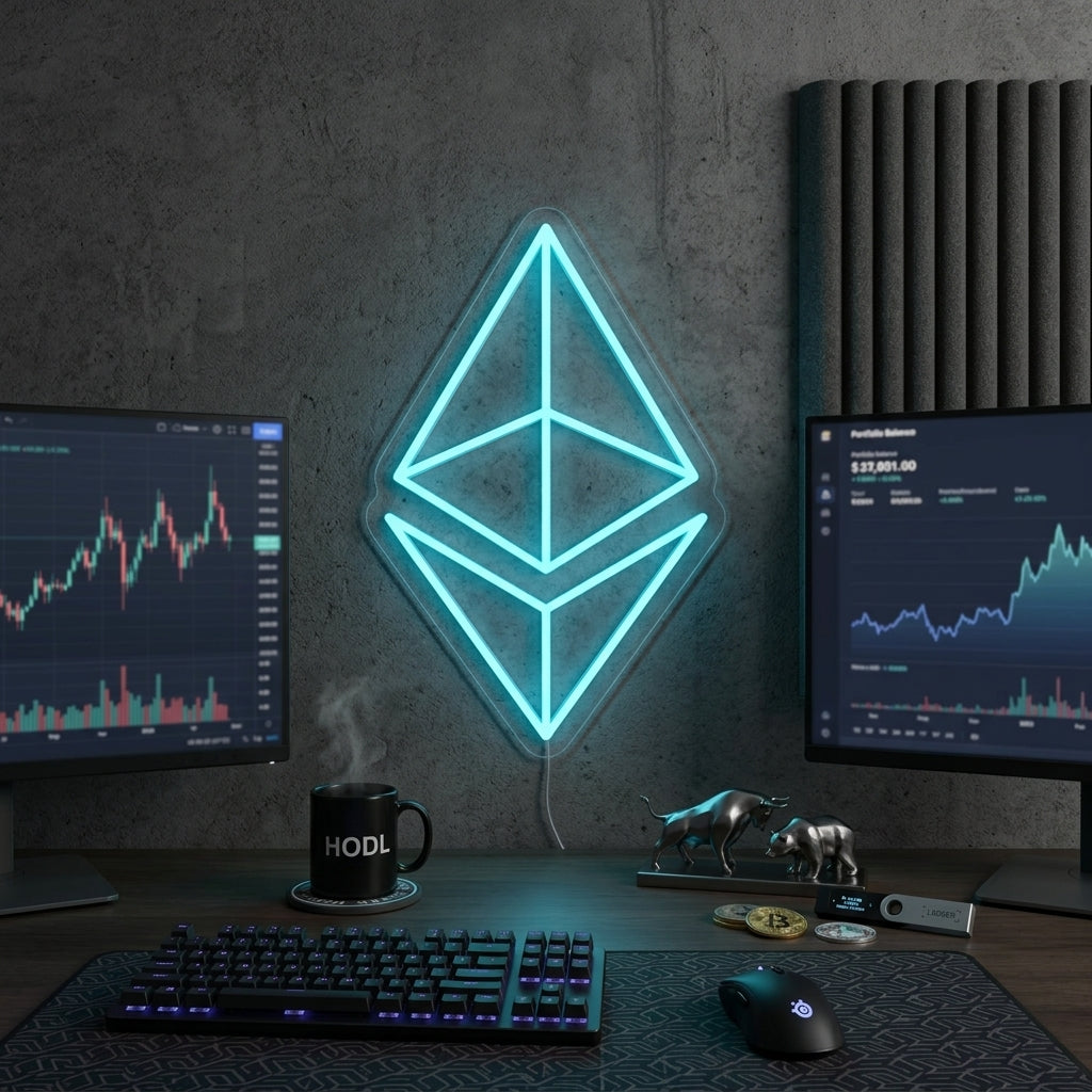 "Ethereum Eth" Insegna al neon