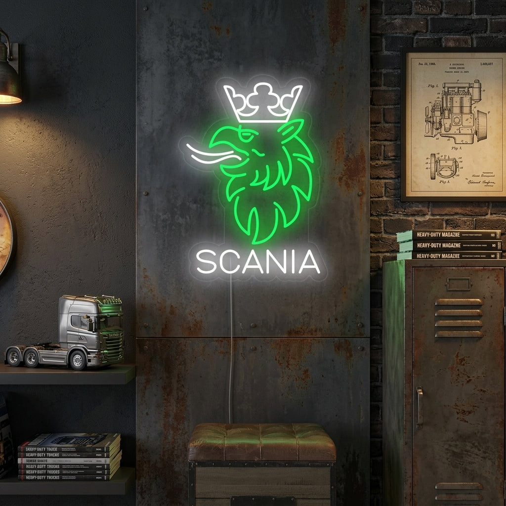 "Logo Auto Eagle Crown" Insegna al neon