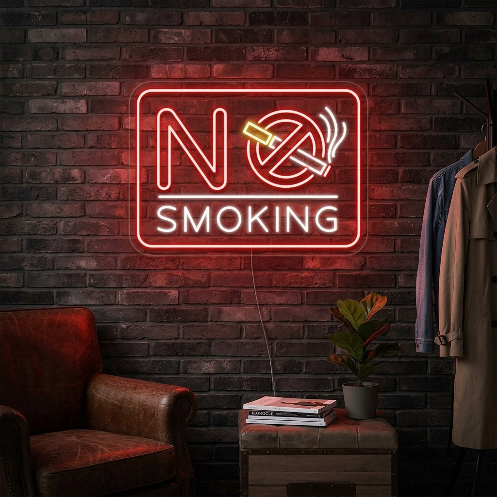 "No Smoking" Insegna al neon