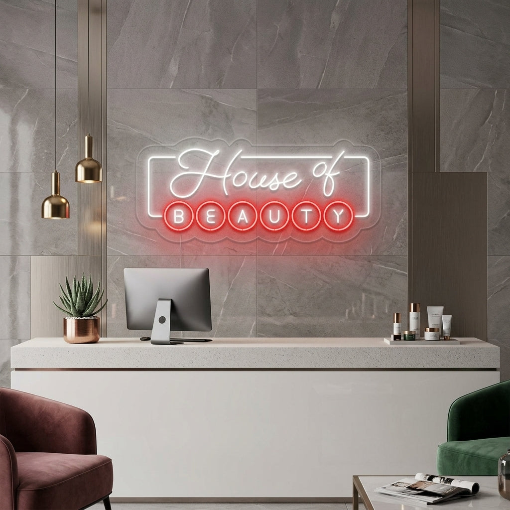 "House of Beauty" Insegna al neon