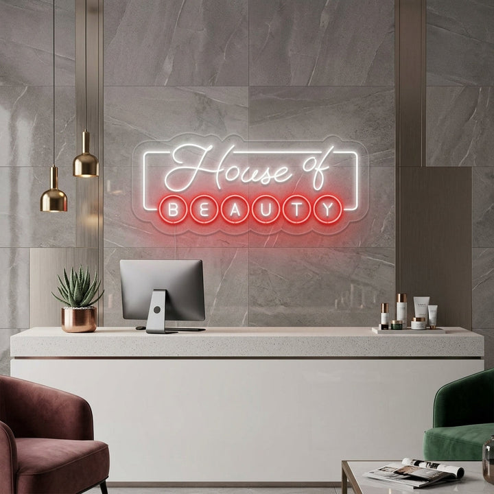 "House of Beauty" Insegna al neon