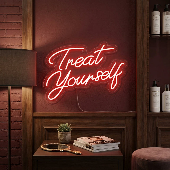 "Treat Yourself" Insegna al neon