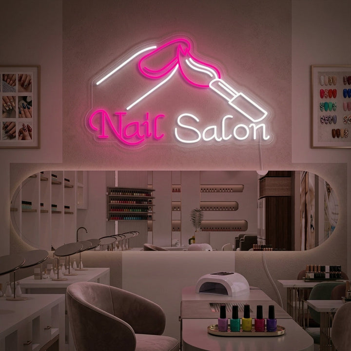 "Nails Salon" Insegna al neon