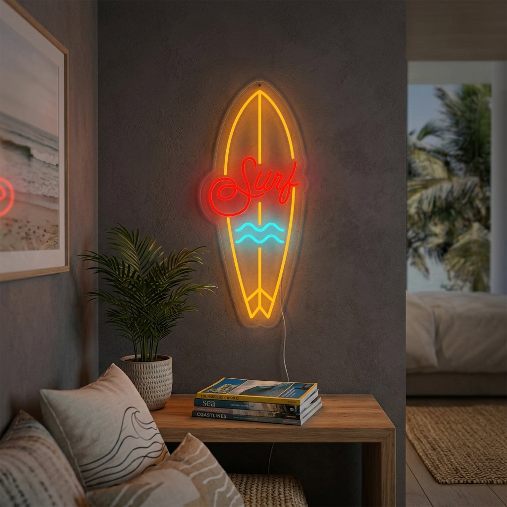 "Attrezzatura Sportiva Da Surf" Insegna al neon