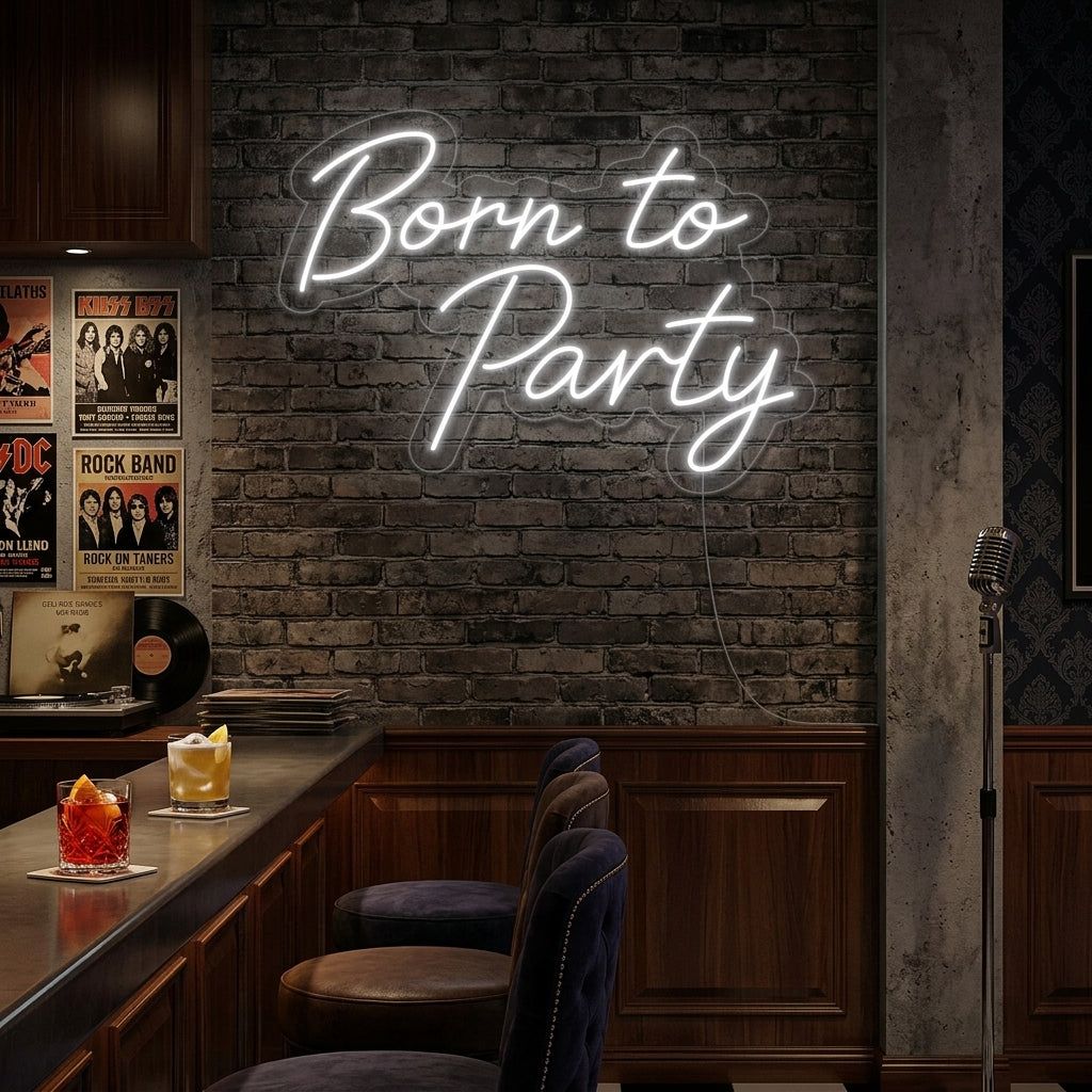 "Born To Party" Insegna al neon